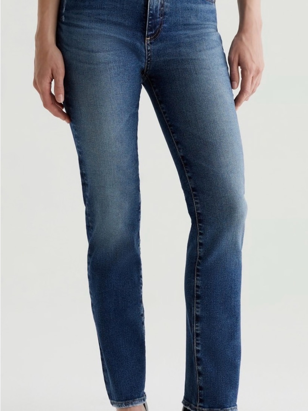 Adriano Goldschmied Jeans Women's 27R Mari Mid Rise Slim Straight Ag-ed